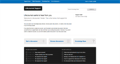 Desktop Screenshot of lifejournal.tenderapp.com